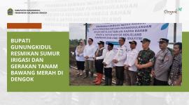 Bupati Gunungkidul Resmikan Sumur Irigasi dan Gerakan Tanam Bawang Merah di Dengok